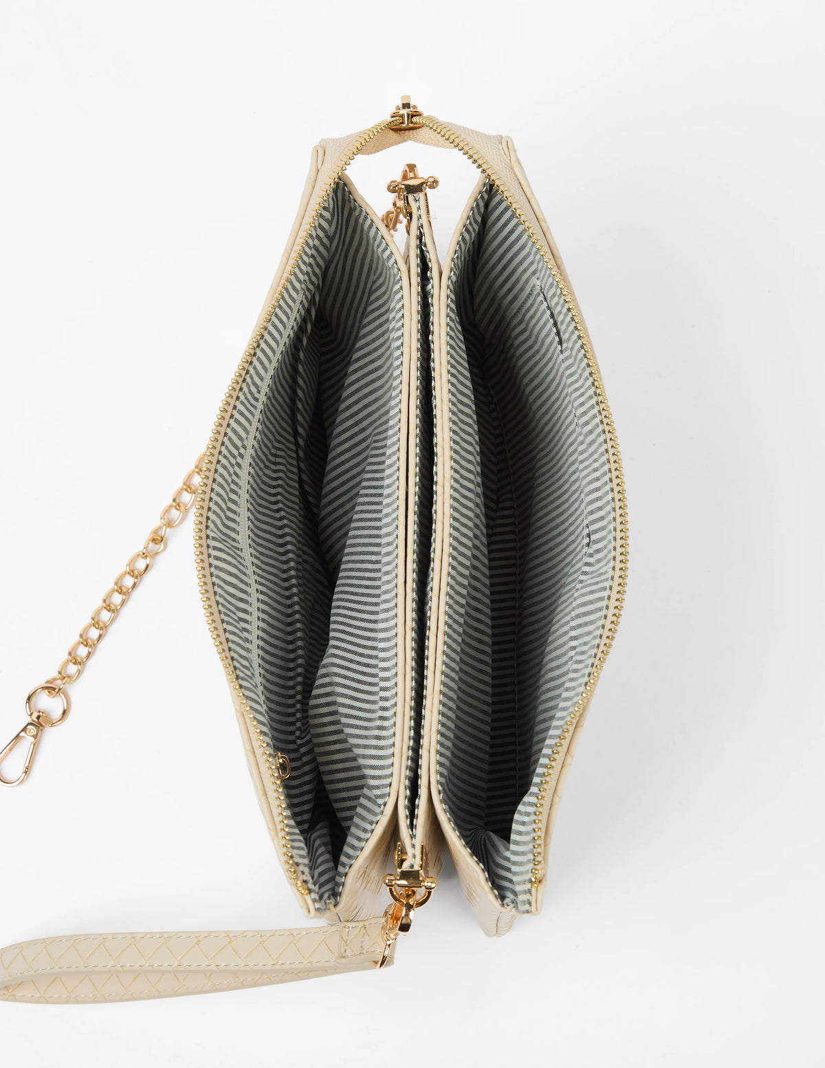 STELLA & GEMMA FRANKIE MULTI POUCH BAG - CHALK WEAVE