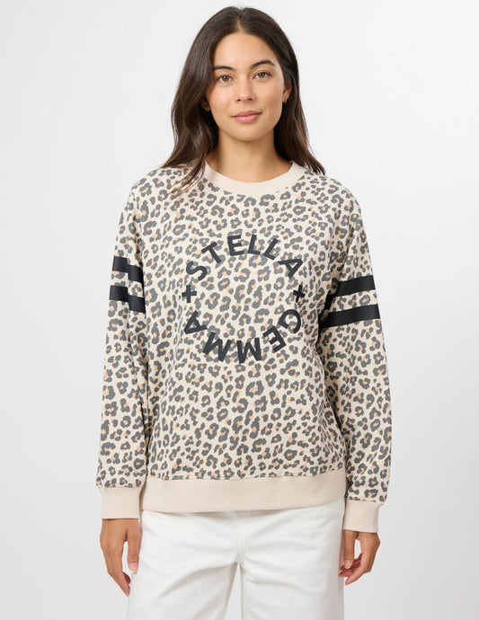 STELLA & GEMMA ESSENTIAL SWEAT - LEPOARD