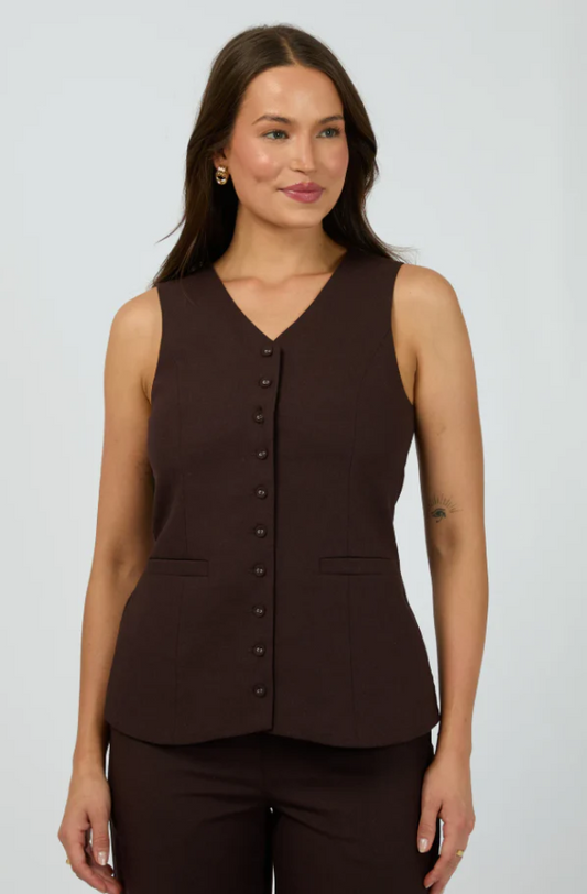 SILENT THEORY TALLOW VEST - CHOCOLATE - 60X5387.CHOC