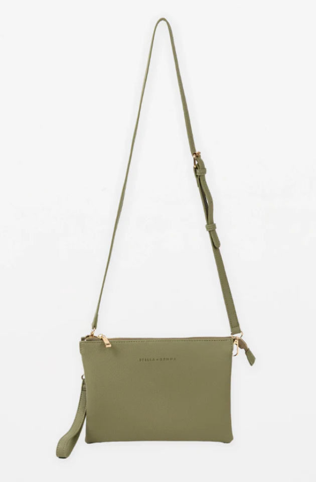 STELLA & GEMMA FRANKIE MULTI POUCH BAG - SAGE - SGBA1567