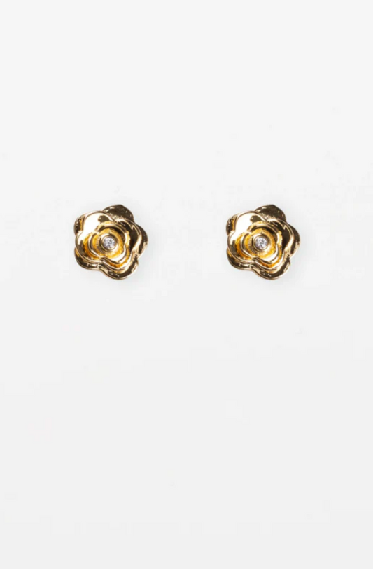 STELLA & GEMMA EARRING - GOLD PETITE FLOWER - SGE8473