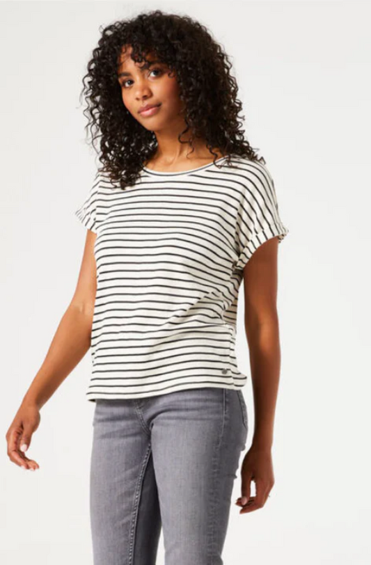 GARCIA STRIPE TEE - BLACK - Z0021-60