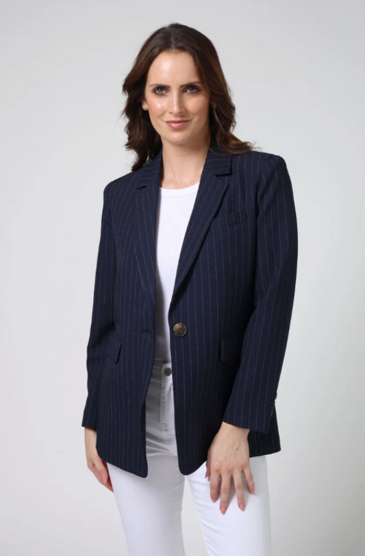 STELLA & GEMMA BLANCA BLAZER - ADMIRALTY STRIPE - SG25SS425