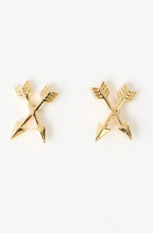 STELLA & GEMMA EARRING - PETITE ARROW - GOLD - SGE8529