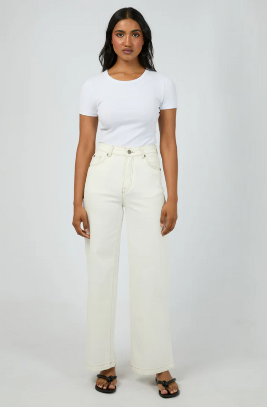 ALL ABOUT EVE JACQUI WIDE LEG PANT - VINTAGE WHITE