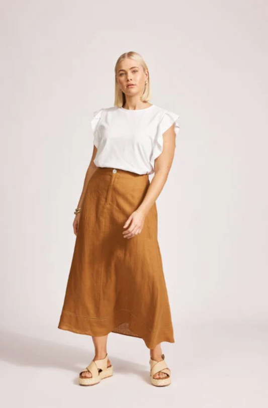 EB & IVE MIRAMAR MAXI SKIRT - CARAMEL - 2594722