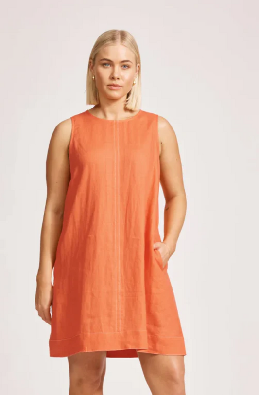 EB & IVE MIRAMAR TANK DRESS - CORAL - 2595712