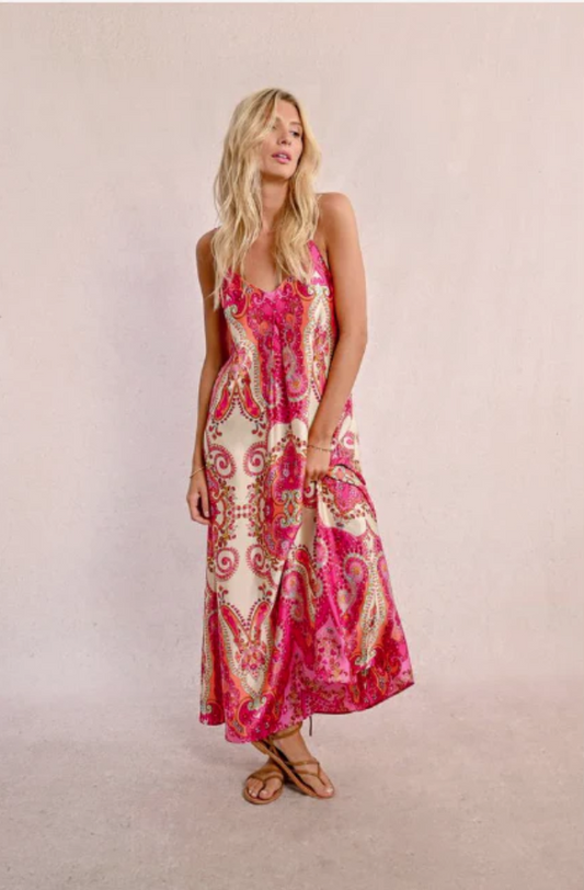 MOLLY BRACKEN LADIES WOVEN DRESS - PINK DAPHNE - LA1668DE-PIN