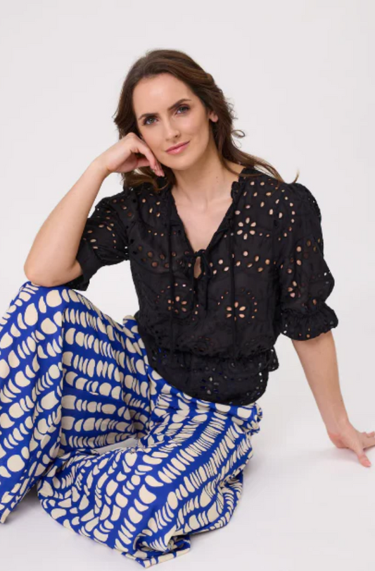 LEMON TREE DESIGN MILANA LACE TOP - BLACK - 249LTDSS25