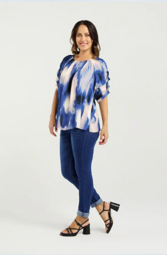 ZAFINA ANNE TOP - CELESTE - Z3014-1