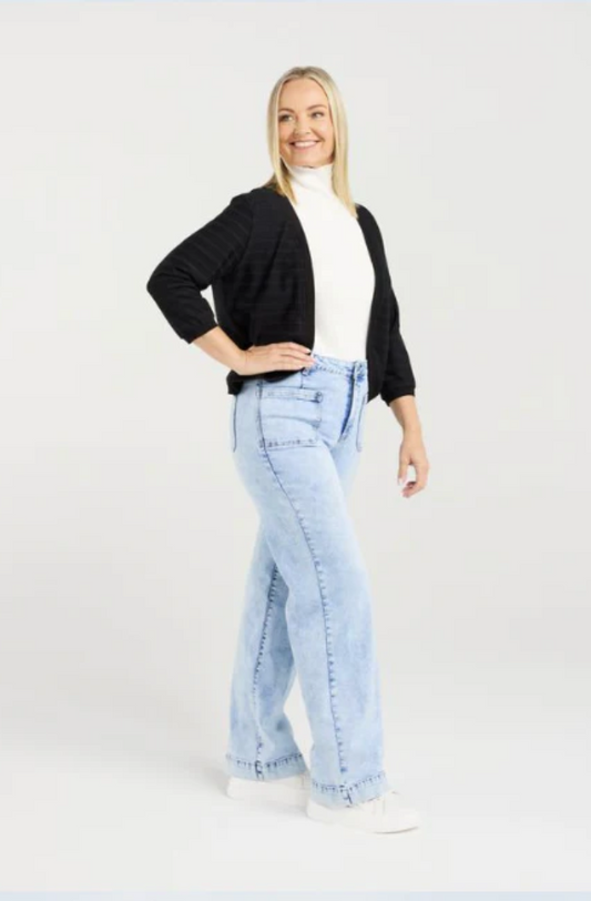 ZAFINA QUINN CARDI - BLACK - Z3079B