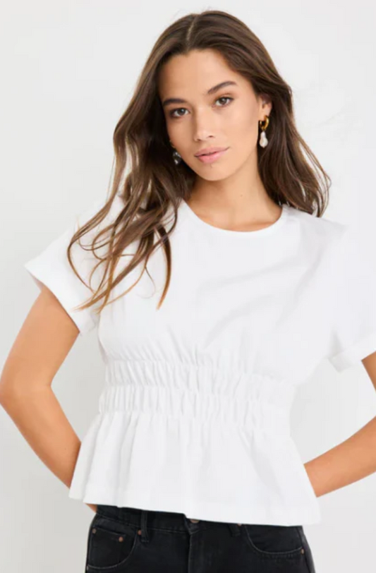 AMONG THE BRAVE - SVELTE SHIRRED TEE -