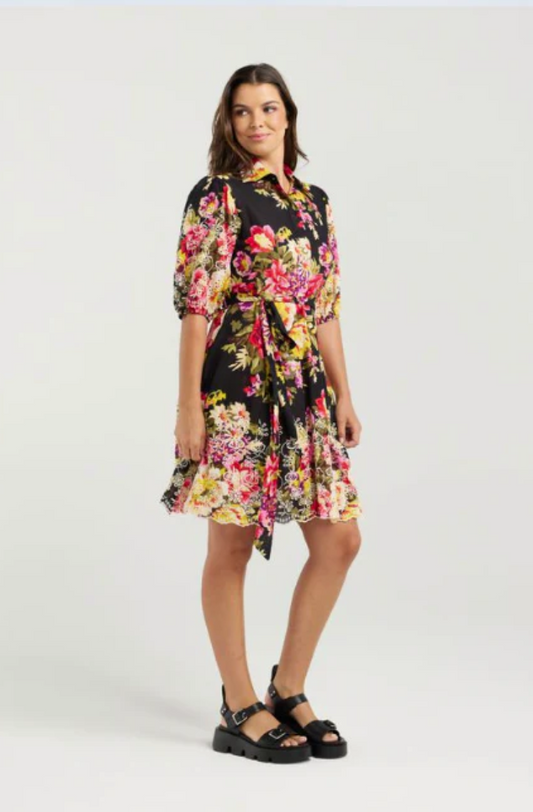 NMBR ROSE MARINA DRESS - HIBISCUS - NR0026-3