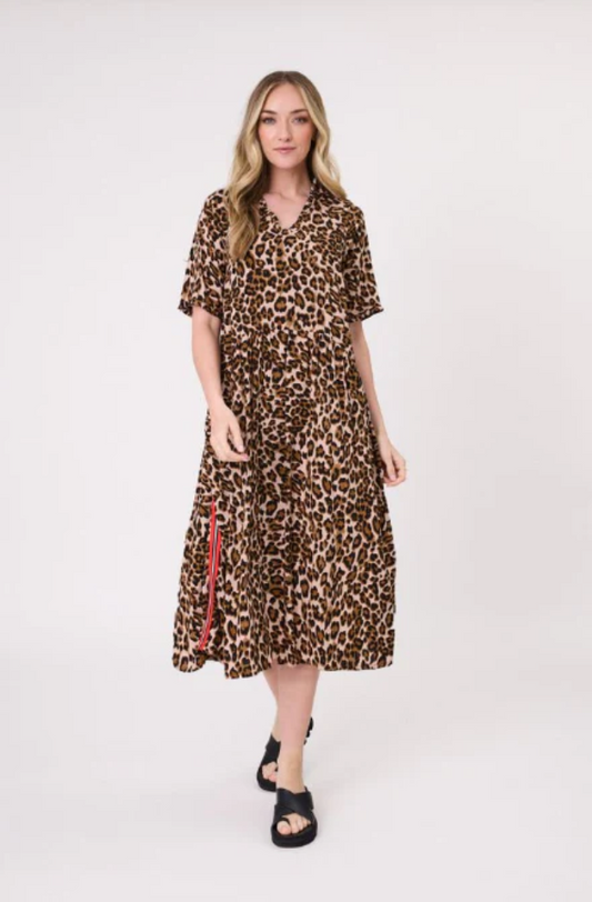 LEMON TREE DESIGN - LEONA DRESS - LEOPARD PRINT