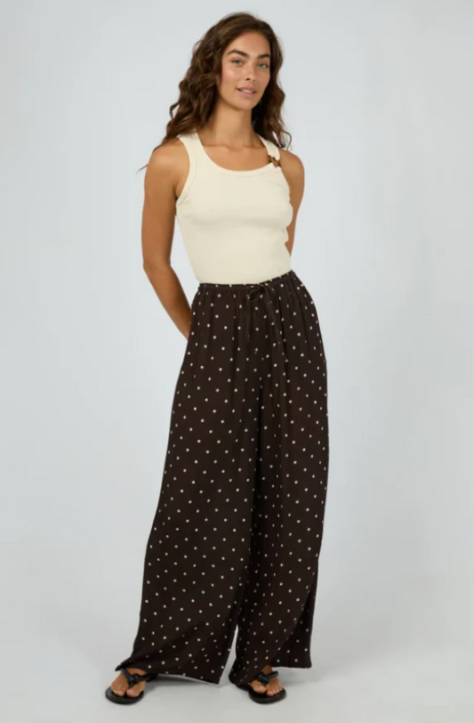 ALL ABOUT EVE EMELIA PANT - BROWN