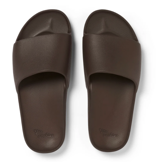 ARCHIES FOOTWEAR SLIDES - BROWN