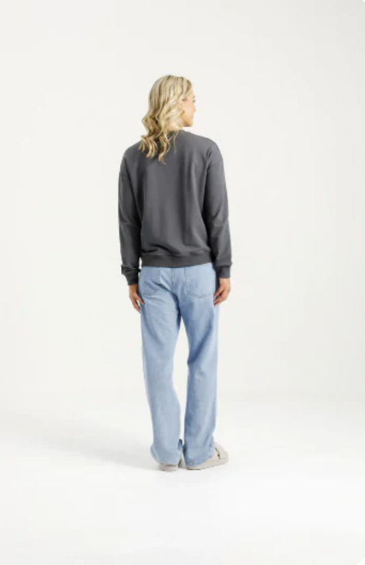 HOME-LEE CAMILLA CREW - GRAPHITE/BLOSSOM BERRY BOW - HL286 09