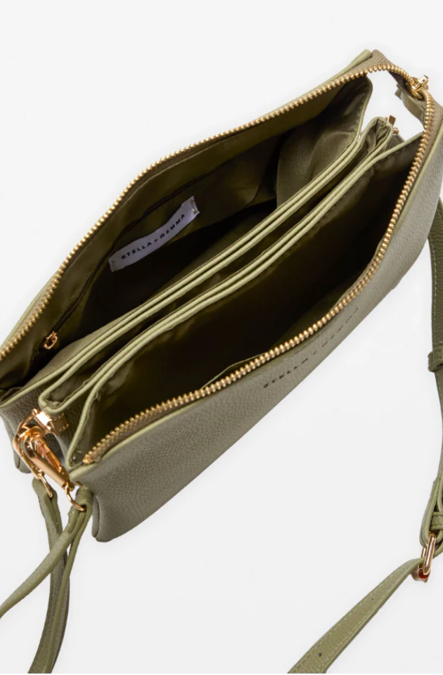 STELLA & GEMMA FRANKIE MULTI POUCH BAG - SAGE - SGBA1567