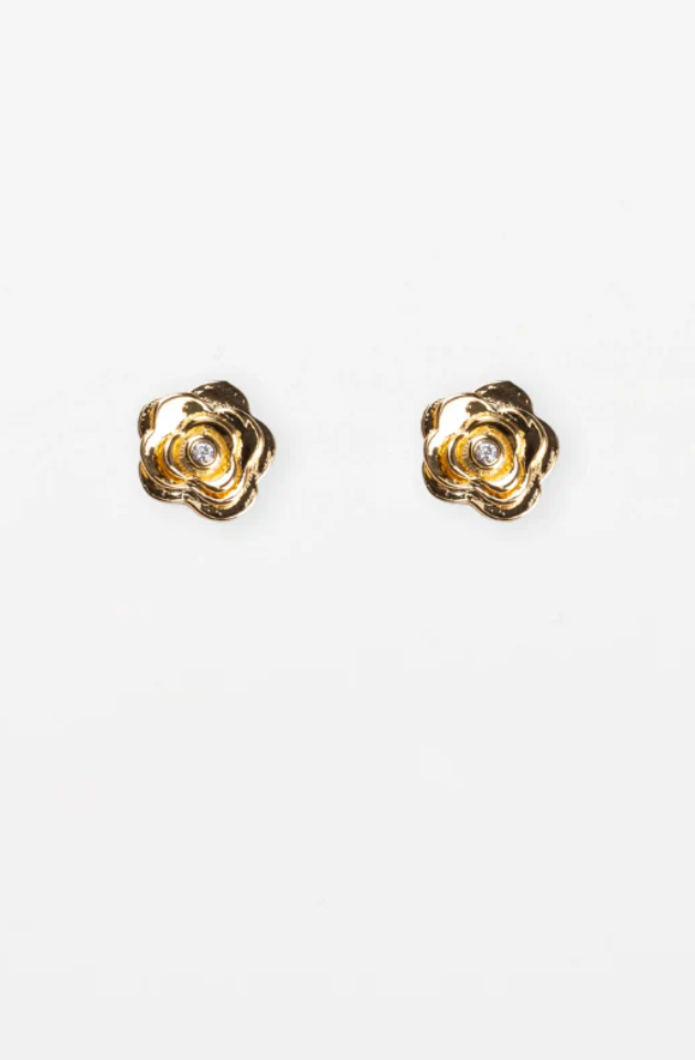 STELLA & GEMMA EARRING - GOLD PETITE FLOWER - SGE8473