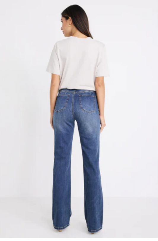 BY ROSA SOHO STRAIGHT JEAN - MID BLUE