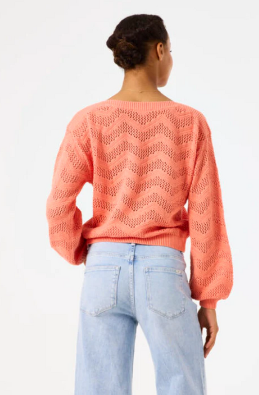 GARCIA ZIG-ZAG SWEATER - PEACH SORBET - B50040-1960