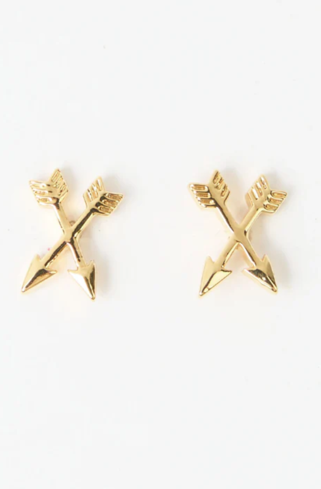 STELLA & GEMMA EARRING - PETITE ARROW - GOLD - SGE8529