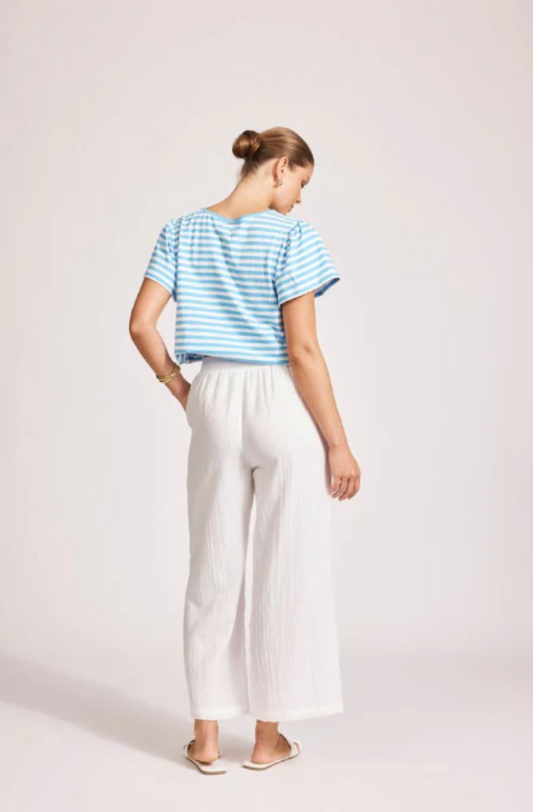 EB & IVE ORSULA CROP PANT - WHITE - 2600502