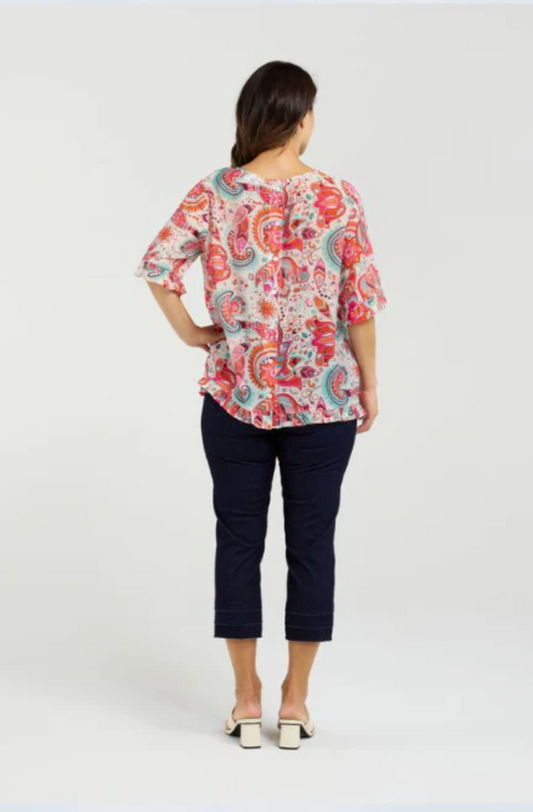 SEDUCE DOROTHY TOP - SUMMER FOLIAGE - S4015-2