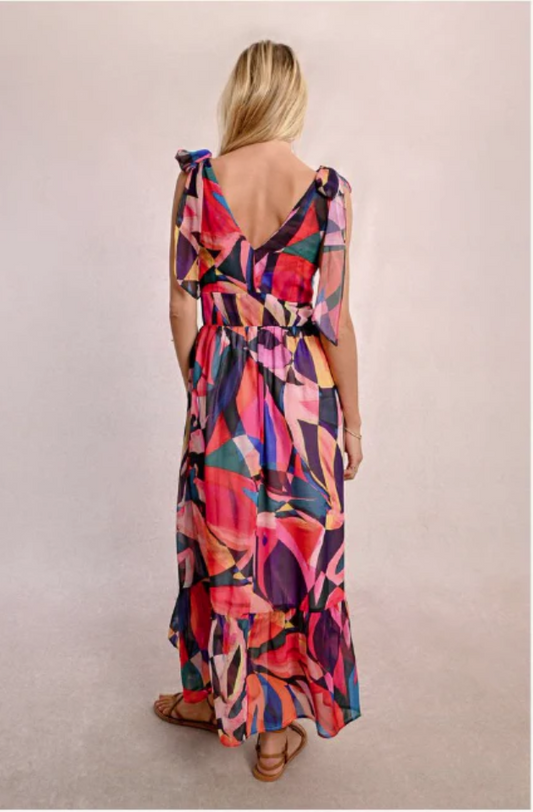 MOLLY BRACKEN LADIES WOVEN DRESS - MULTICO DONNA - P1743DP-MUL