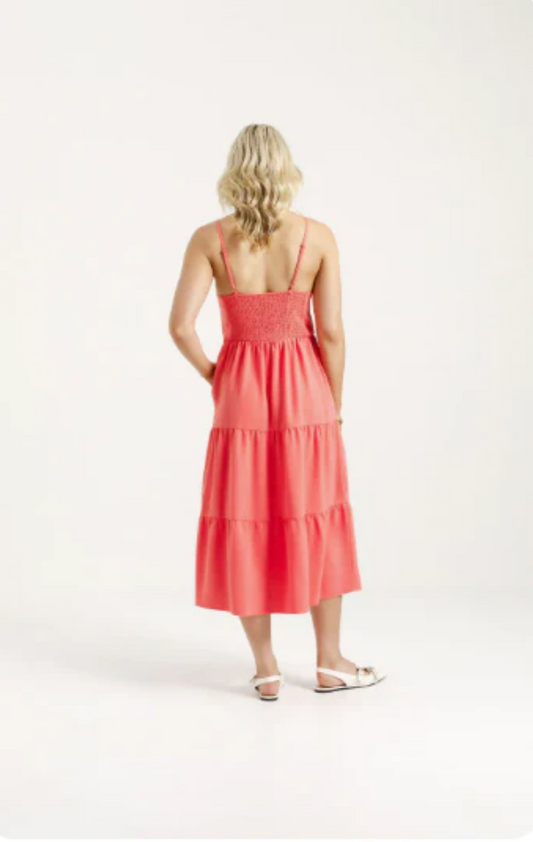 HOME-LEE JULIA DRESS - BERRY - HLX889 03