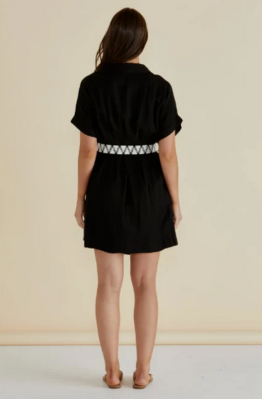 BETTY BASICS ARCHER DRESS - BLACK - BB8443-BLA