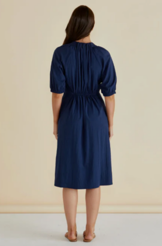 BETTY BASICS EMERY DRESS - NAVY BLUE - BB8451-NAB