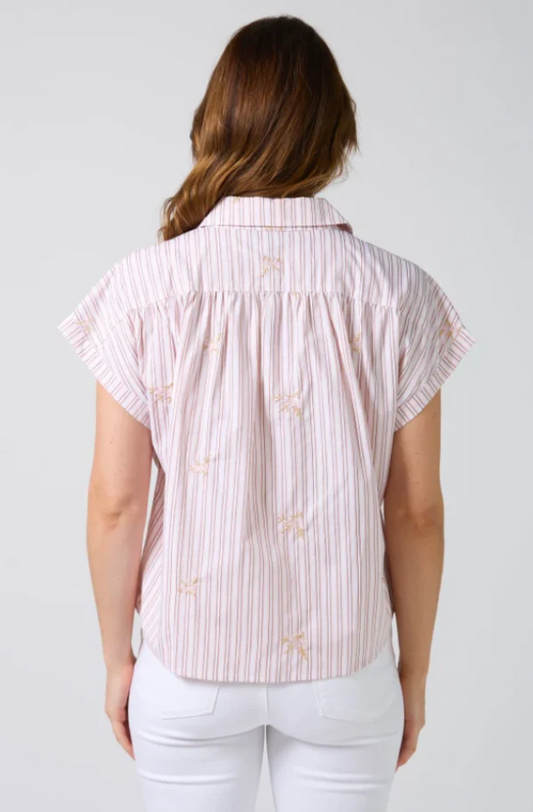 STELLA & GEMMA LINDY SHIRT - PINK STRIPE