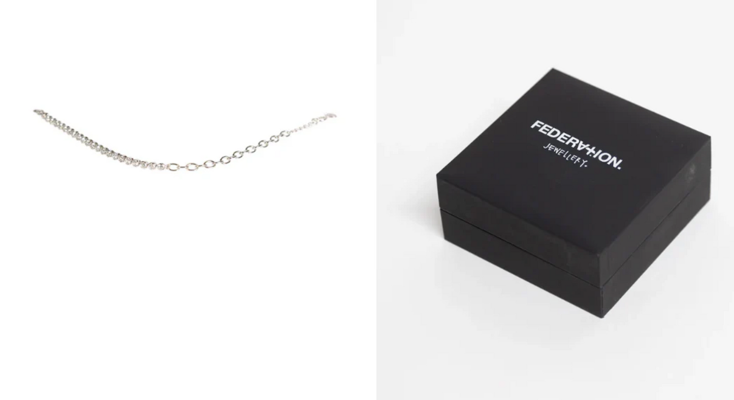 FEDERATION FIFTY FIFTY BRACELET - SILVER/CLEAR