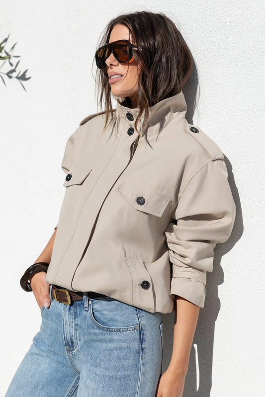 AMONG THE BRAVE - SQUAD TRENCH JACKET - TAUPE