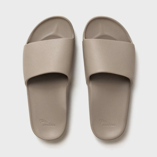 ARCHIES FOOTWEAR SLIDES -  TAUPE