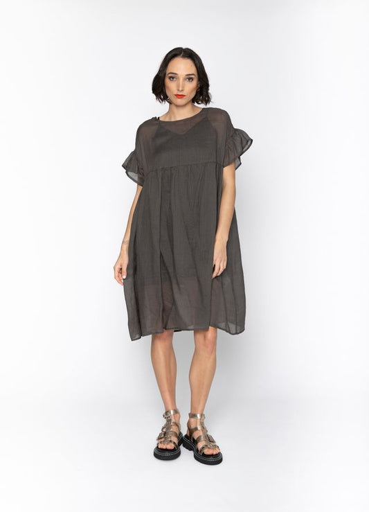 BLACKLIST REINA DRESS - CHARCOAL