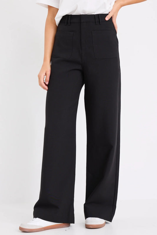 AMONG THE BRAVE - ZOEY HIGH RISE PANTS - BLACK