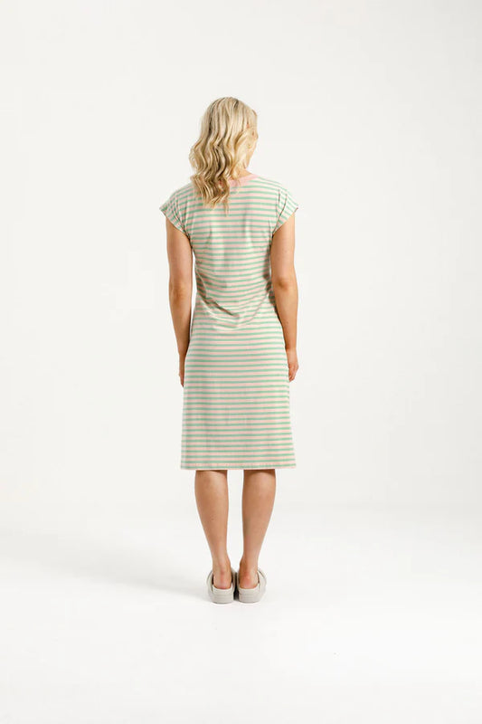 HOME-LEE AUBREY DRESS - CANDY APPLE STRIPES