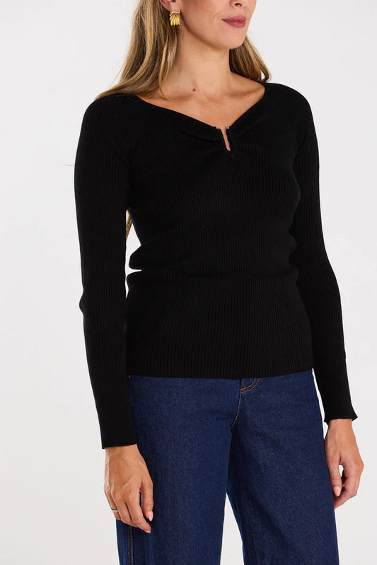 THING THING LOOP LONGSLEEVE - BLACK