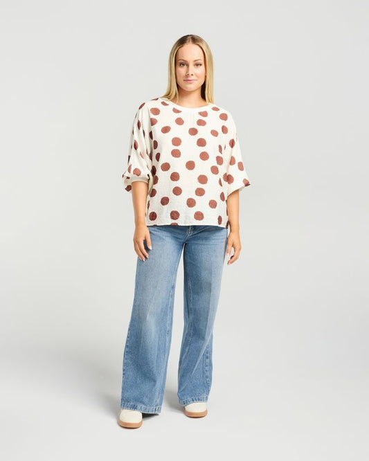 ET ALIA AROHA TOP - HAZEL DOTS