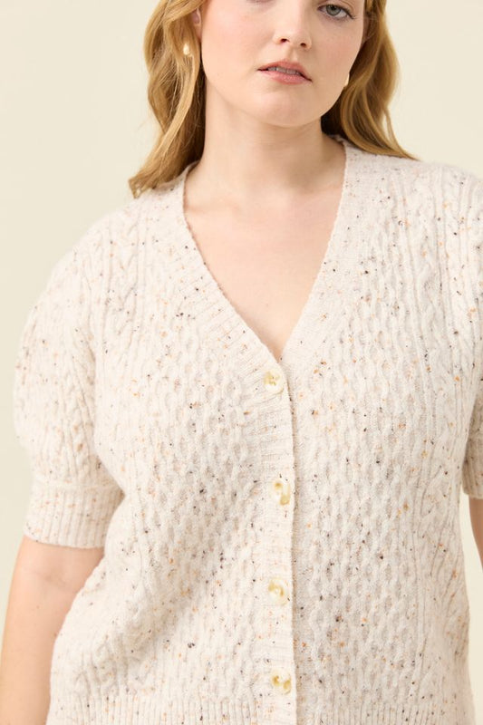 ISLE OF MINE - MCKENNA S/S CARDIGAN - IVORY
