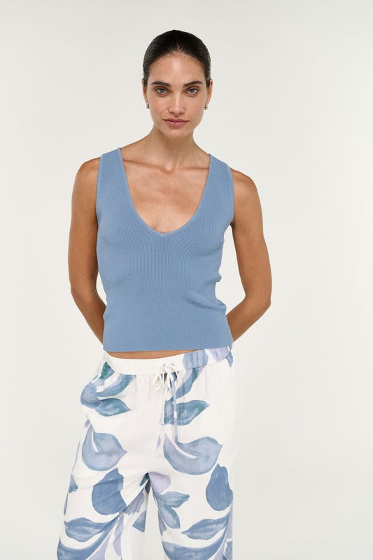 STAPLE THE LABEL ELODY RELAXED PANT - BLUE FLORAL