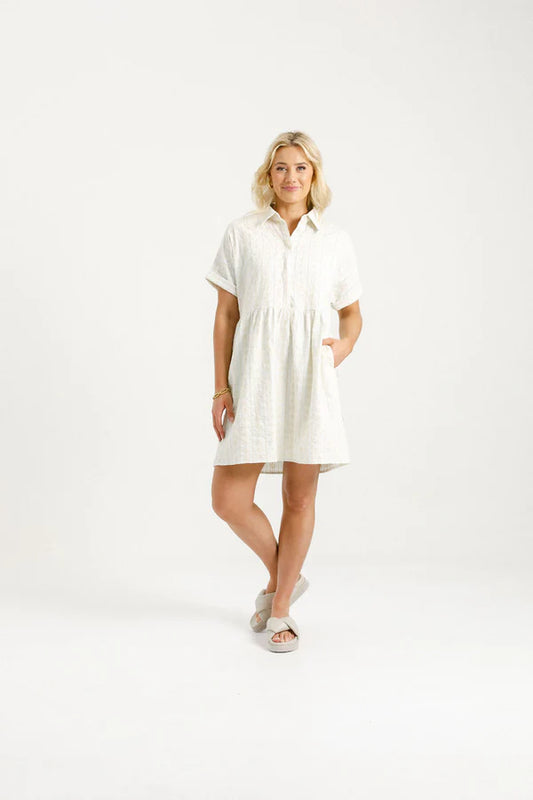 HOME-LEE LOLO DRESS - CREAM DAISIES