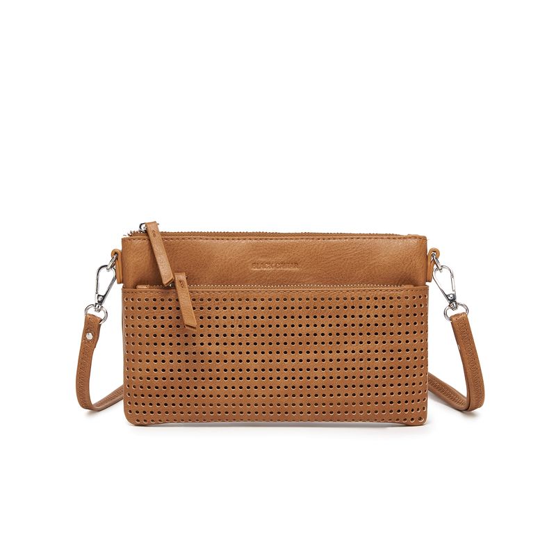 BLACK CAVIAR BAGS - MILLA CROSSBODY/CLUTCH - TAN