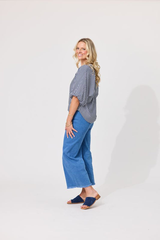 LEMON TREE DESIGN - MANUELA TOP - NAVY STRIPE