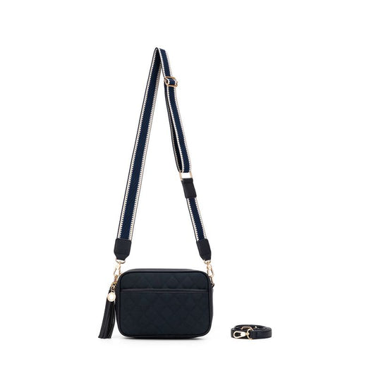 BLACK CAVIAR MAXINE BAG - NAVY