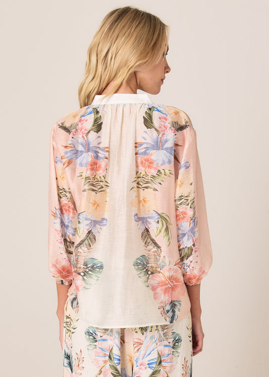 FATE + BECKER SOLARA BLOUSE - PINK PRINT