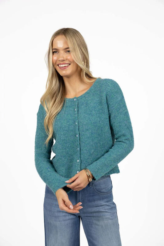 HUMIDITY LIFESTYLE NELLIE CARDI - AZURE