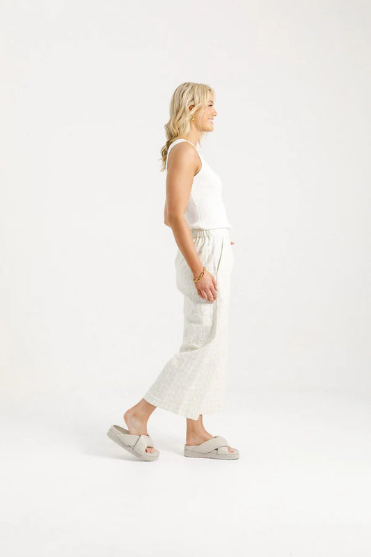 HOME-LEE ZOE PANTS - CREAM DAISIES
